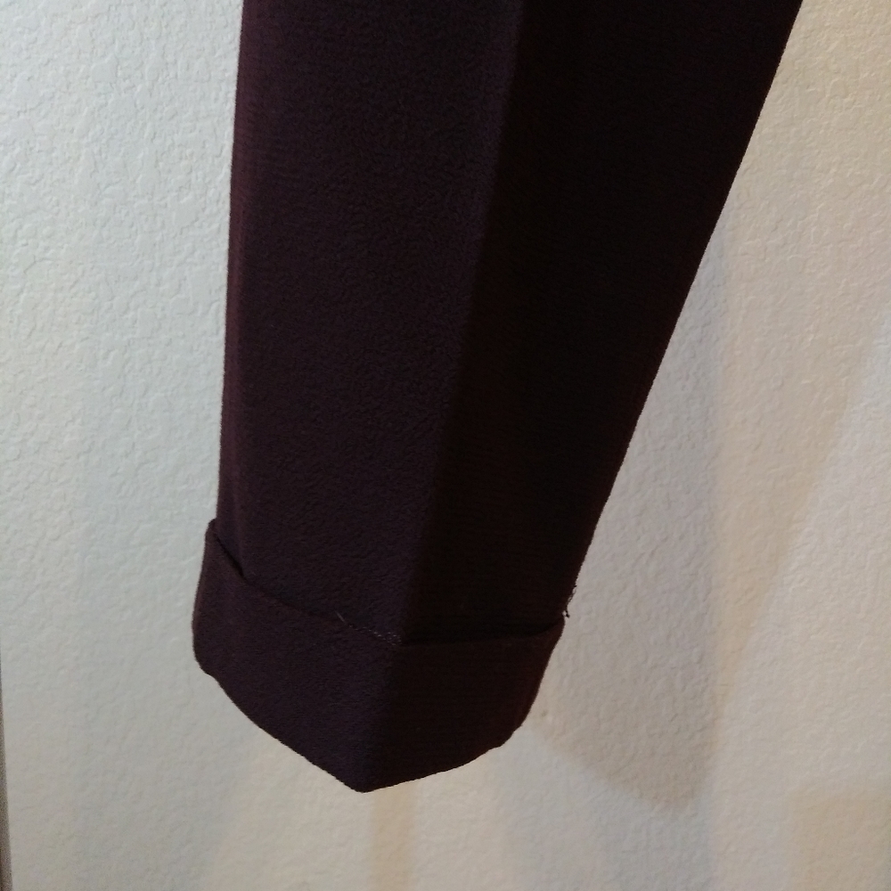 Ann Taylor Maroon Wool Dress Pants Lined - Picture 6 of 7